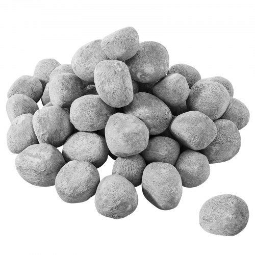 VEVOR Ceramic Fire Pebble Stones, 1-2 inch 48 Pcs Lava Rocks, Reusable Fire Pit Stones Indoor and Outdoor Use, Decorative Firepit Rocks for Propane/Ga  

VEVOR ceramic fire pebbles, 48 pieces of 1-2 inch lava rocks, reusable for indoor and outdoor fire pits, decorative rocks suitable for propane or gas