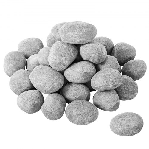 VEVOR Ceramic Fire Pebble Stones, 2-3 inch 30 Pcs Lava Rocks, Reusable Fire Pit Stones Indoor and Outdoor Use, Decorative Firepit Stone for Propane/Ga

VEVOR ceramic fire pebbles, 30 pieces of 2-3 inch lava rocks for indoor/outdoor fire pits, reusable decorative stones for propane/gas setups