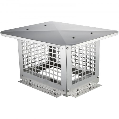 VEVOR chimney cap, 13x9 inches, 304 stainless steel fireplace cover, sturdy design with simple setup, fits mesh screens