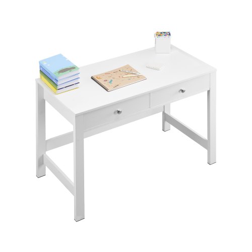VEVOR compact kids' desk with drawers, a modern MDF study table for bedroom, ideal for drawing, reading, and writing with storage space