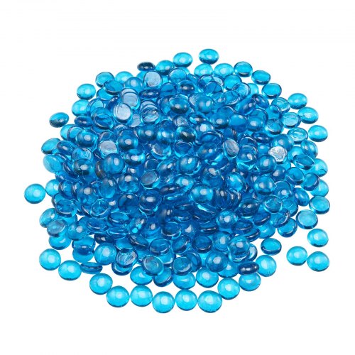 VEVOR Fire Glass, 10 lbs / 4.5 kg of heat-resistant fireplace stones, 3/4-inch / 19 mm reflective firepit glass beads with high shine