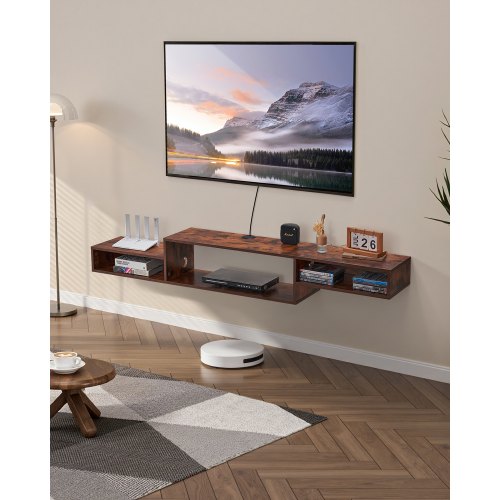 VEVOR Floating TV Stand, 70" Wall Mount Entertainment Center with Power Outlet & Cable Hole, Modern Floating TV Shelf with Storage Cabinet for DVD Pla

VEVOR 70" Floating TV Wall Mount with Power Outlet & Cable Management, Modern Entertainment Center Featuring Storage Cabinet for DVD Players