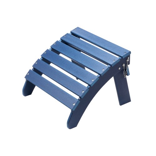 VEVOR folding Adirondack ottoman, 18.7x18.9x13.8 inches, weather-resistant HDPE plastic footrest for Adirondack chairs