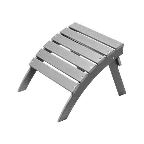 VEVOR folding Adirondack ottoman, 21.5x18.9x14.8 inches, weatherproof HDPE plastic footrest for Adirondack chairs