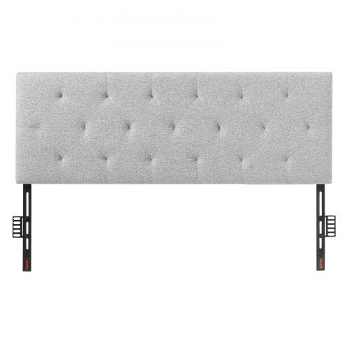 VEVOR Full Size Headboard with adjustable height, featuring diamond tufted design for comfort, measuring 56.3" W x 35.6"-47.4" H, perfect for bedroom use