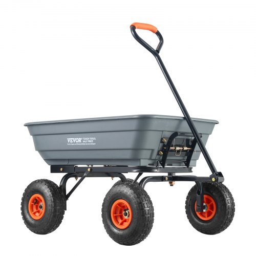 VEVOR Garden Cart, Durable Poly Dump Cart with Simple Assembly Steel Framework, Versatile Dump Cart with Dual-Function Handle, Handy Wheelbarrow with

VEVOR Garden Cart, Sturdy Poly Dump Cart featuring Easy-Assemble Steel Frame, Multi-Purpose Dump Cart with Dual-Action Handle, Convenient Wheelbarrow