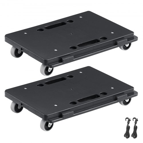 VEVOR heavy-duty furniture dolly with 4 wheels, 500 lb capacity per unit, compact and portable for easy moving