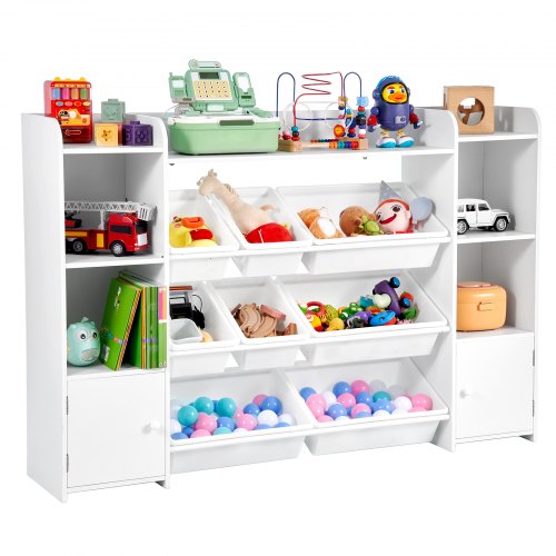 VEVOR Kids Toy Storage and Bookshelf, a 4-tier organizer with 8 flexible plastic bins, perfect as a cubby cabinet and study room bookshelf for children  

Large 4-tier toy organizer with 8 plastic bins, featuring a bookshelf design ideal for kids' study rooms  

Spacious 4-level kids' storage unit with 8 adaptable plastic containers and built-in bookshelf for study areas  

Versatile 4-shelf children's storage solution with 8 movable bins and integrated bookshelf functionality  

Multi-tier toy storage system with 8 plastic bins and bookshelf space, designed for kids' study rooms  

4-level kids' organizer featuring 8 flexible bins and a bookshelf, perfect for toy storage and study areas  

8-bin toy storage cabinet with 4 shelves and integrated bookshelf, ideal for children's study spaces  

4-tier children's storage unit with 8 plastic containers and bookshelf, suitable for playrooms and study areas  

Kids' 4-shelf storage organizer with 8 movable bins and built-in bookshelf for toys and study materials  

Functional 4-level toy organizer with 8 plastic bins and bookshelf space for children's rooms