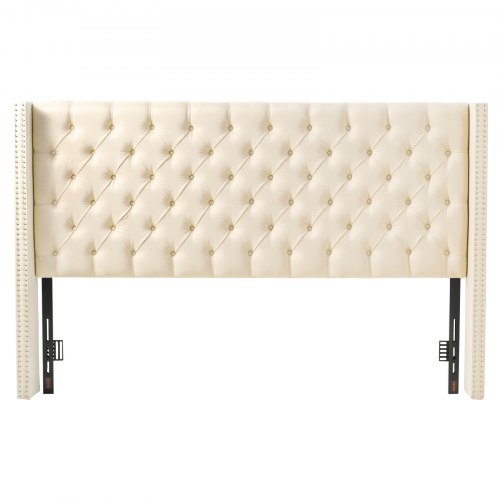 VEVOR King Size Headboard with adjustable height, diamond-tufted design for comfort, fits King beds at 84.1"W x (54.33-60.24)"H x 8.27"D