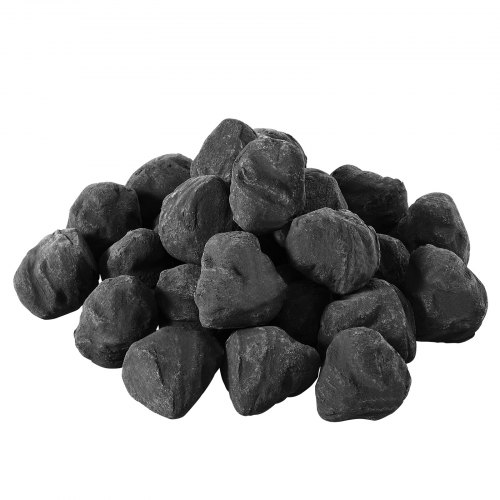 VEVOR Lava Rocks, 25 pieces of 1.2-2.0 inch fire stones for indoor and outdoor fire pits, reusable and decorative