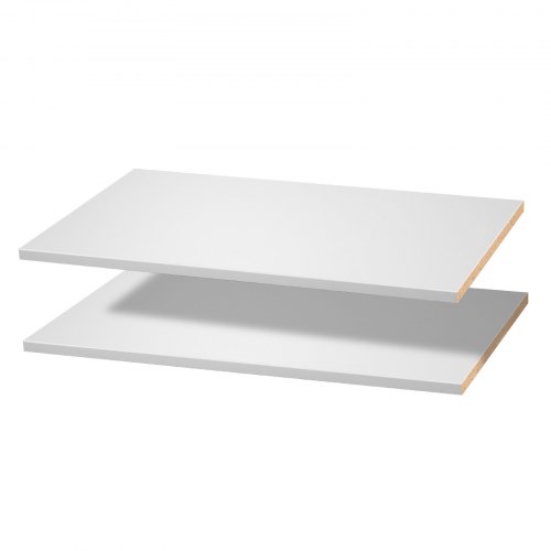 VEVOR melamine shelves set of 2, customizable wooden cabinet shelves for closet systems, versatile wardrobe boards for replacement or various uses
