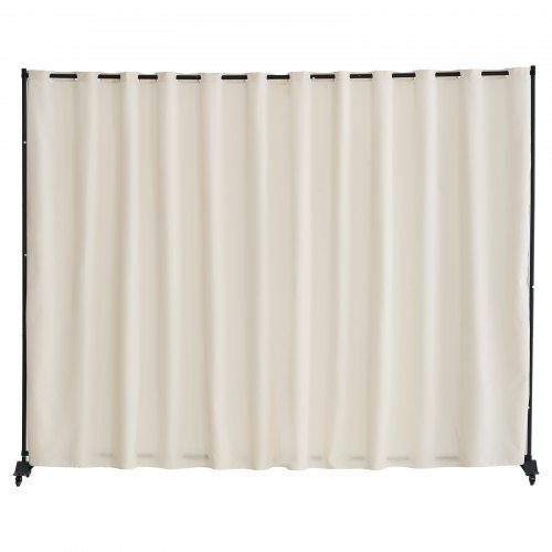 VEVOR mobile room divider with wheels, freestanding curtain partition for office, bedroom, or dining privacy