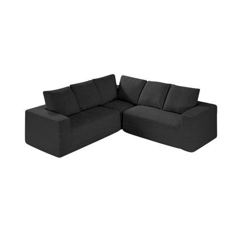 VEVOR modular sectional sofa, L-shaped couch with deep seating, featuring high-resilience sponge and dense corduroy upholstery
