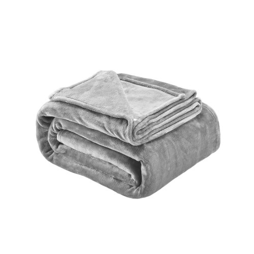VEVOR oversized 108x90 inch lightweight fuzzy throw, cozy grey plush blanket for all seasons, machine washable