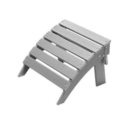 VEVOR's 16.9x18.9x13-inch HDPE folding Adirondack ottoman, a weather-resistant footrest for Adirondack chairs