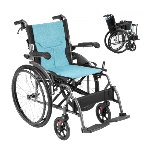 VEVOR's 18-inch wide aluminum alloy wheelchair is ultra-lightweight with a 250lb capacity