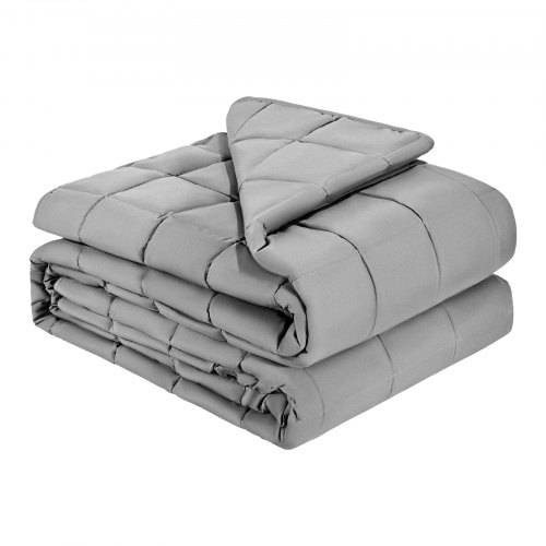 VEVOR's 25-lb weighted king-size blanket, 88x104 inches, features cooling glass beads for year-round comfort, ideal for adults weighing 250-310 lbs