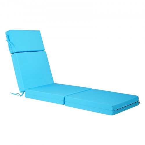 VEVOR's 72x21x4 inch outdoor chaise lounge cushion set (2 pieces), featuring waterproof, fade-resistant design with secure tie fastenings