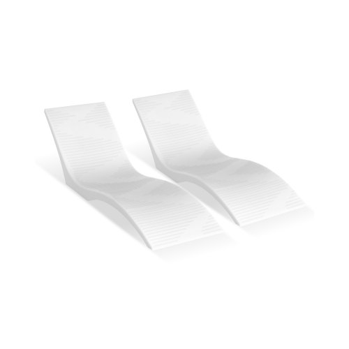 VEVOR's set of 2 in-pool lounge chairs, designed for depths up to 5", can be fixed in pools or float on water