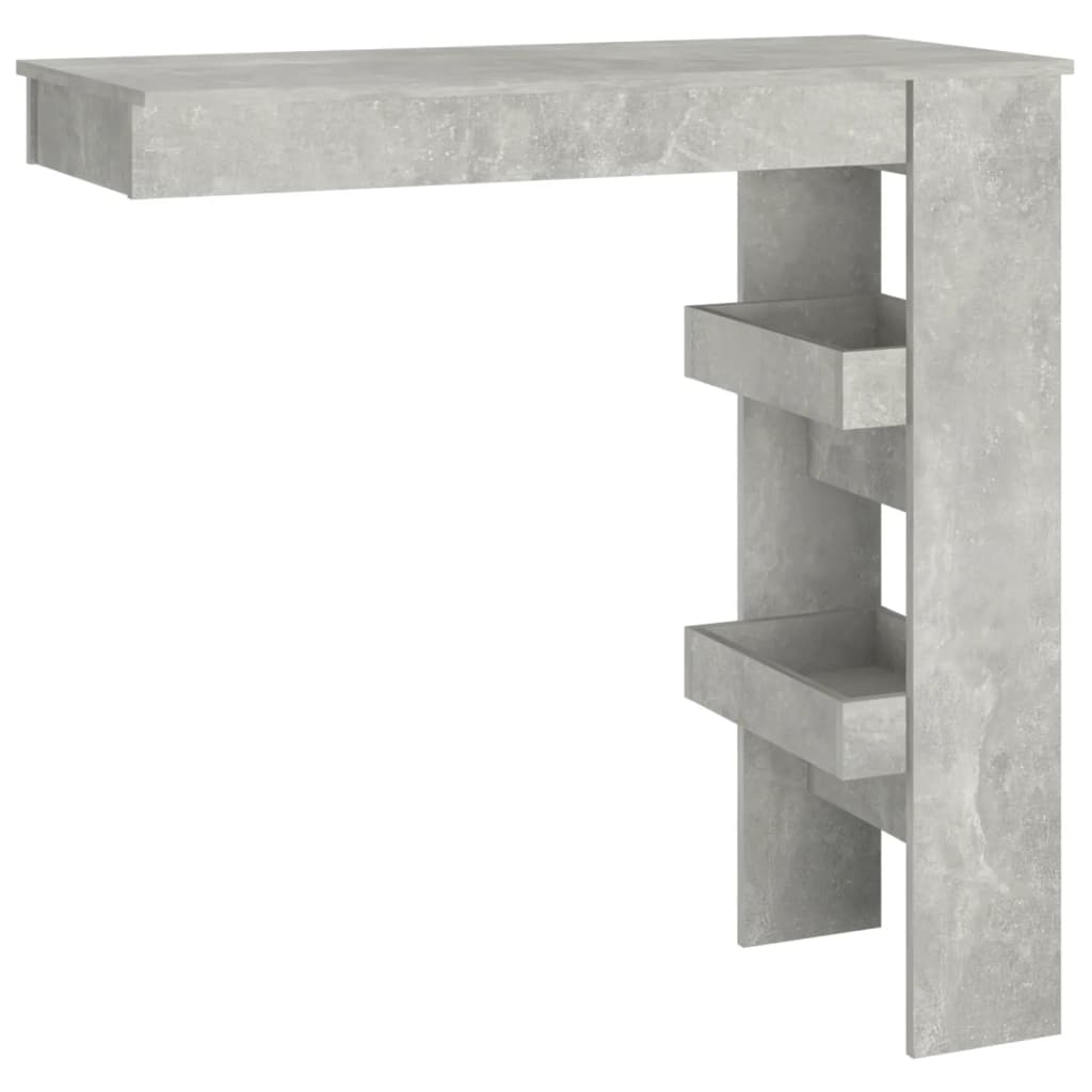 Wall Bar Table Concrete gray Engineered wood Compact Modern