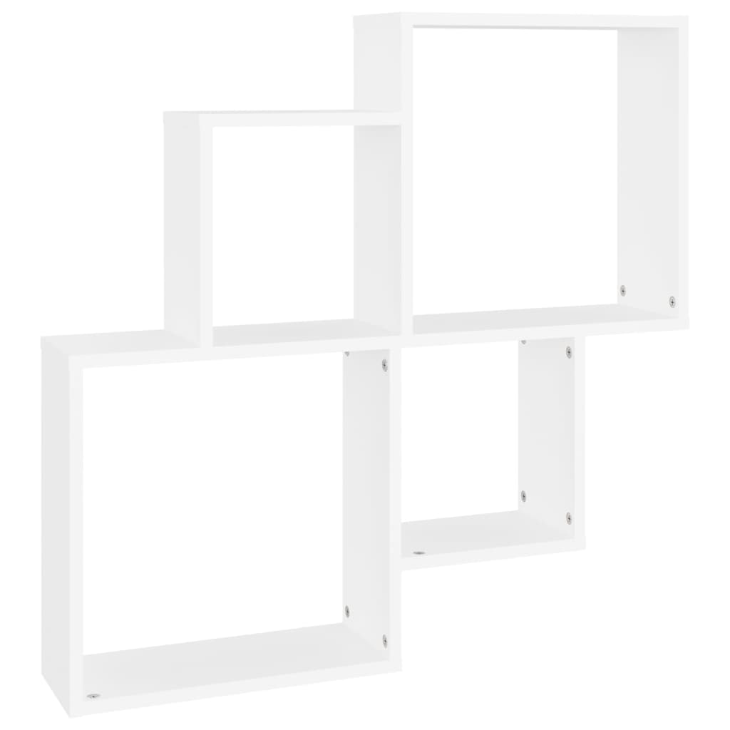Wall Cube Shelf White Engineered wood 31.5 x 5.9 x 30.9 in
