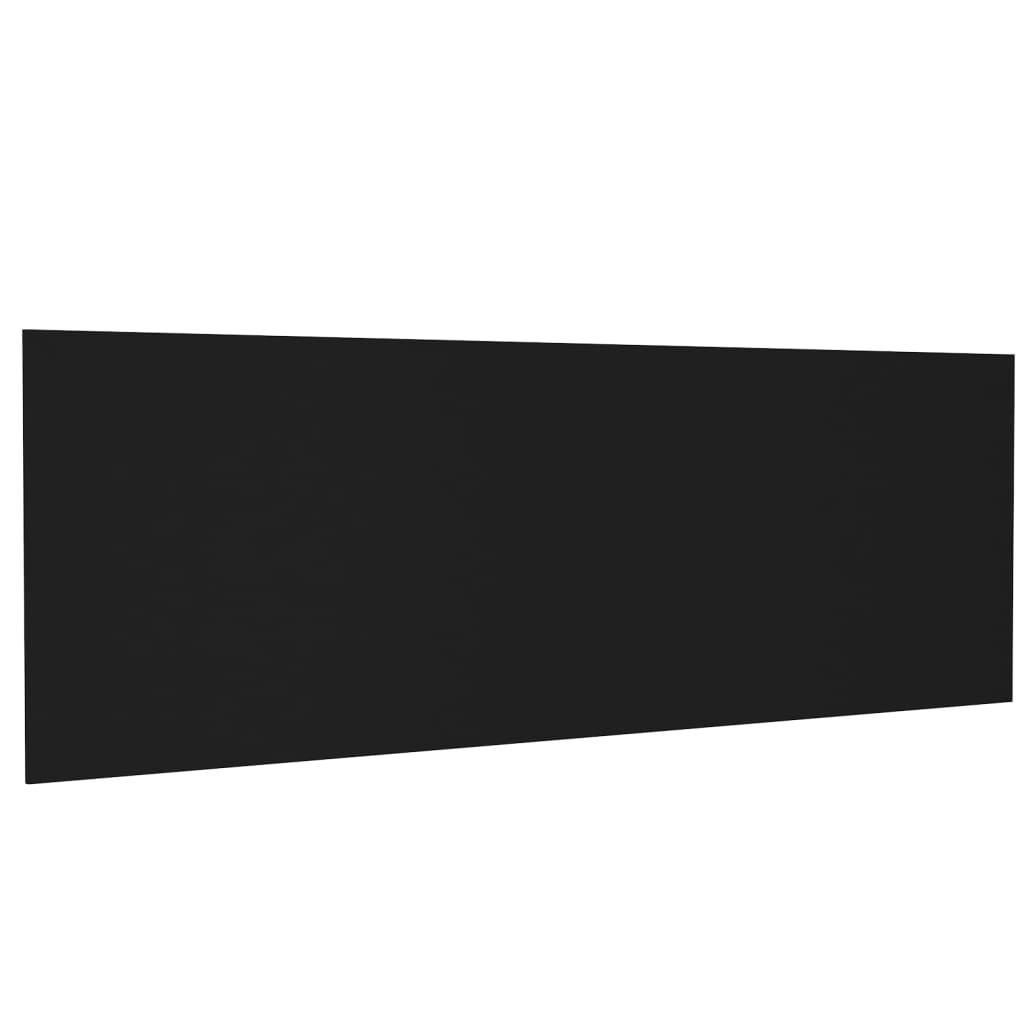 Wall Headboard Black Engineered Wood 94.5 in x 0.6 in x 31.5 in