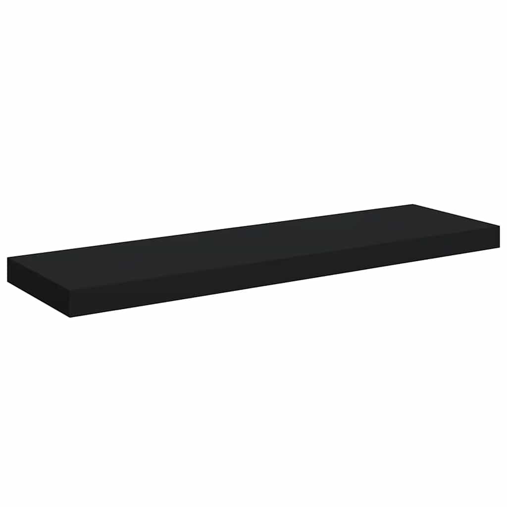 Wall Shelf Black Honeycomb MDF, metal frame 31.5 x 9.3 x 1.5 in