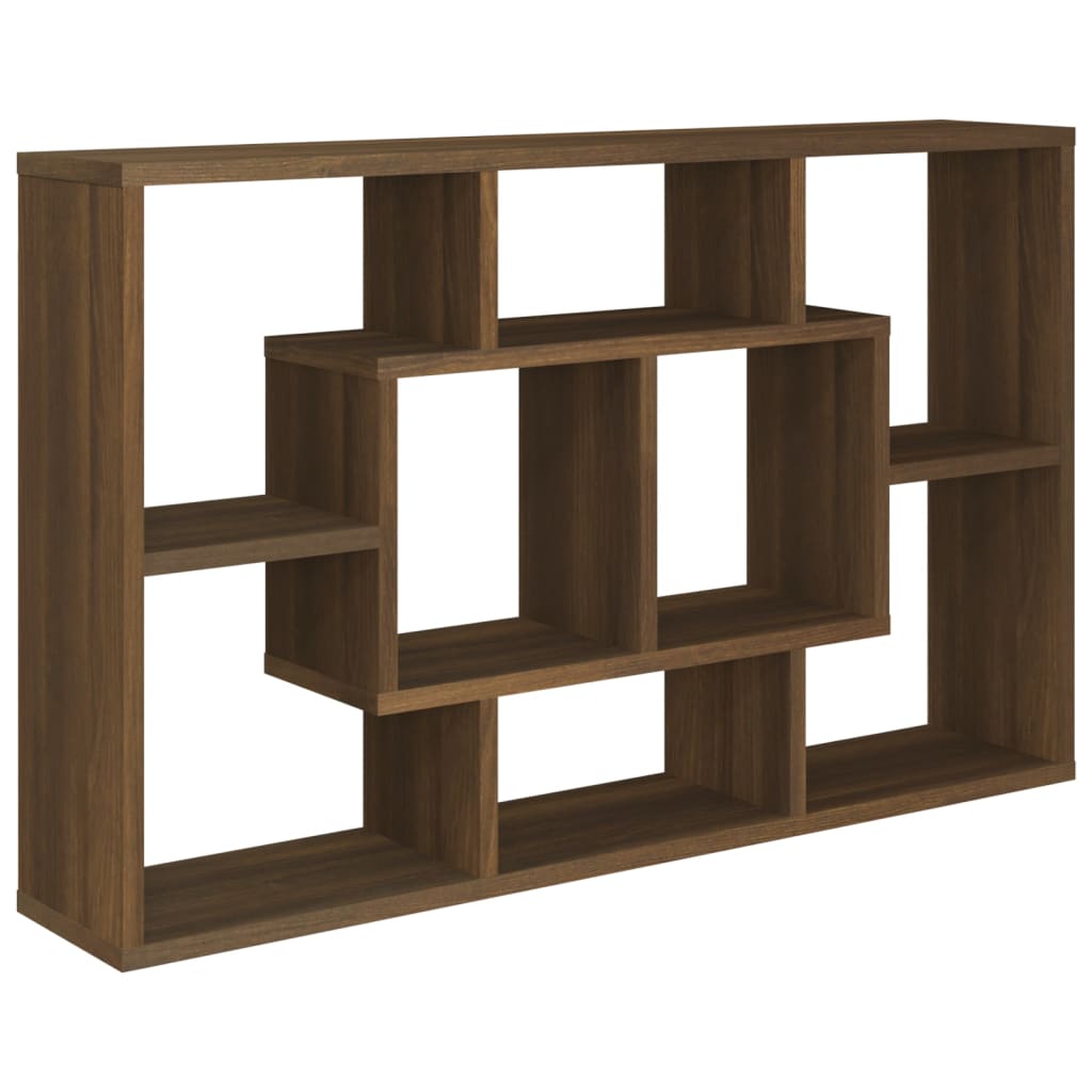 Wall Shelf Brown Oak Engineered wood 33.5 x 6.3 x 20.7 in