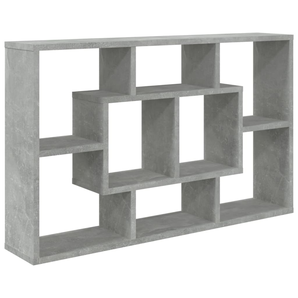 Wall Shelf Concrete Grey Engineered wood Medium Wall Shelf