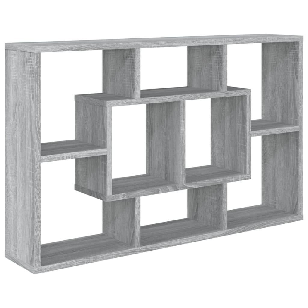 Wall Shelf Grey Sonoma Engineered Wood 33.5x6.3x20.7 in