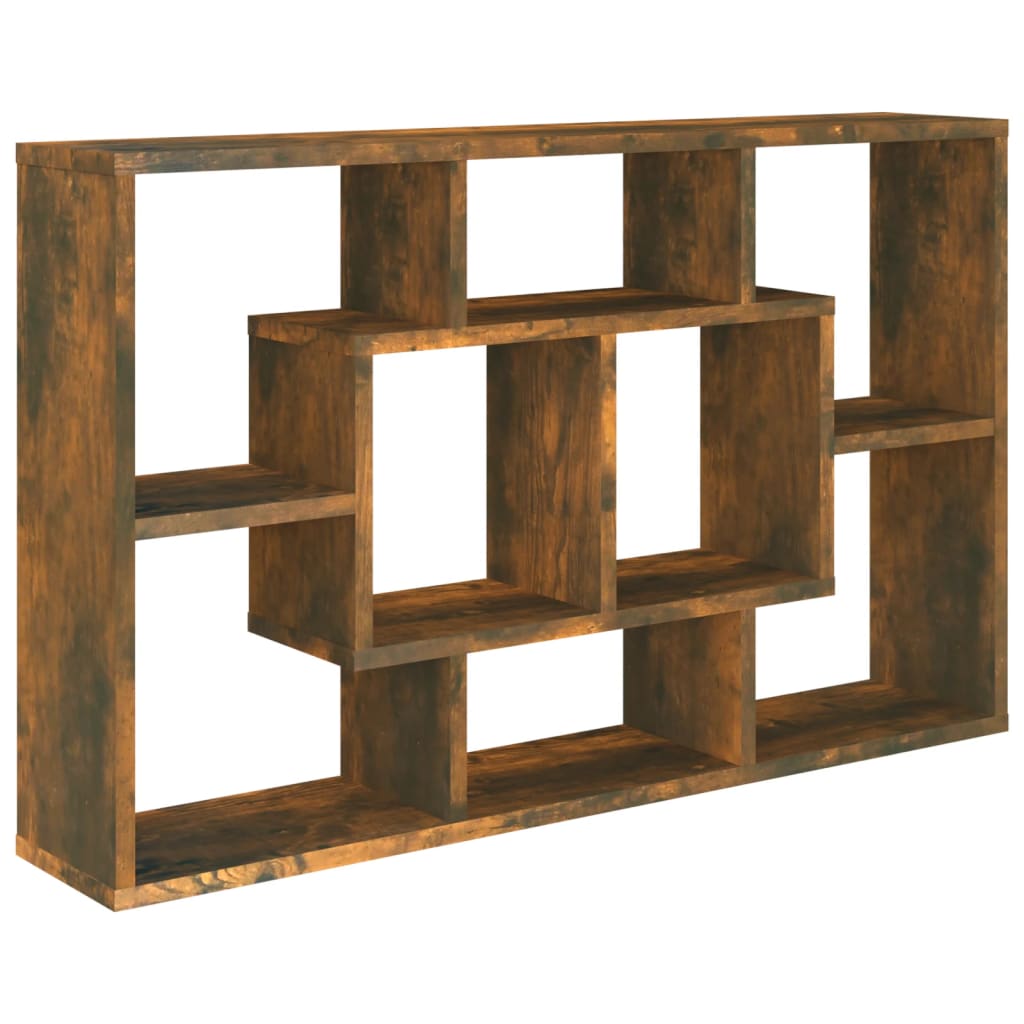 Wall Shelf Smoked oak Engineered wood 33.5 in x 6.3 in x 20.7 in