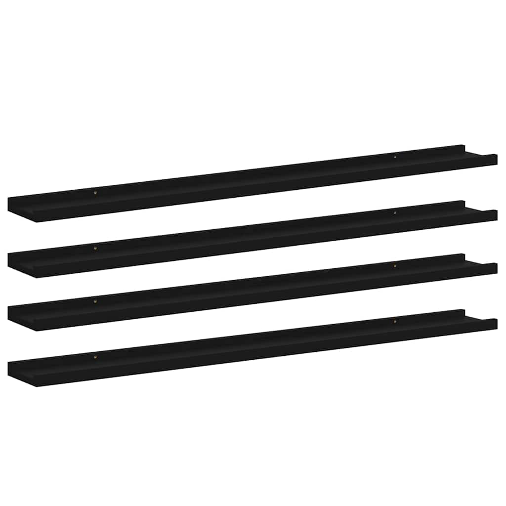Wall Shelves 4 pcs Black 39.4