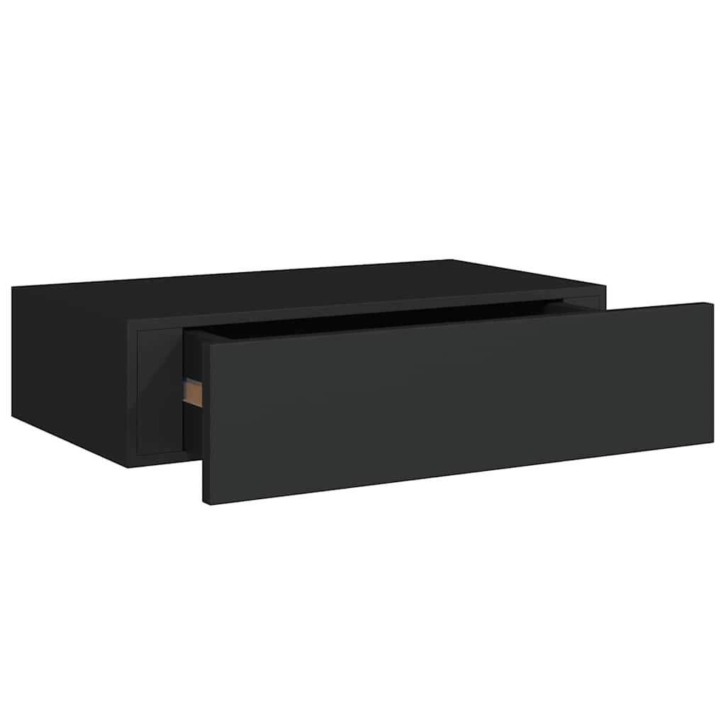 Wall-mounted Drawer Shelf Black 40x23,5x3.9 
