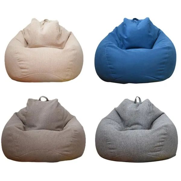 Washable soft cover for bean bag chairs, suitable for outdoor poufs and lazy sofas without filler