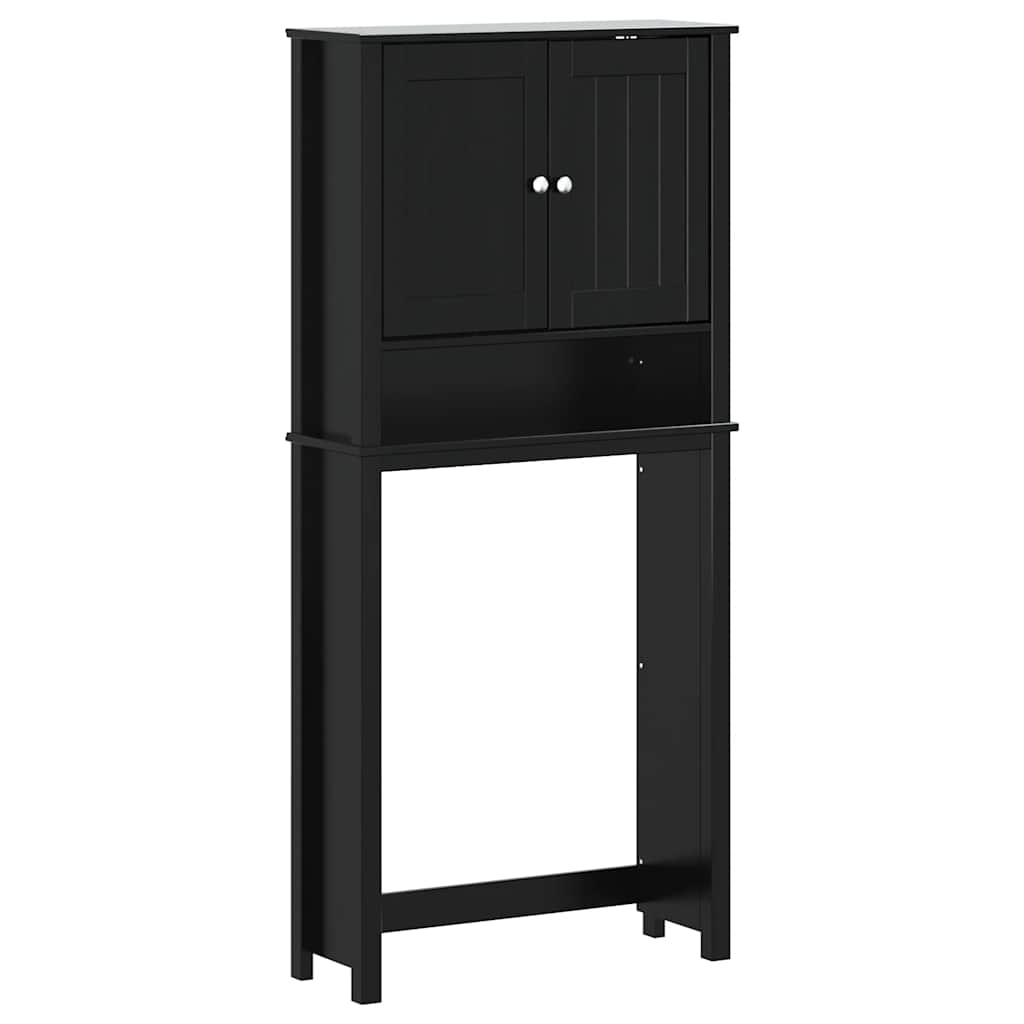 Washing Machine Cabinet Black Solid pine wood 29.9 x 10.6 x 64.8 in