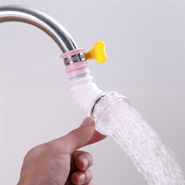 Water-saving tap filter for kitchen and bathroom faucets, extending with sprinkler function