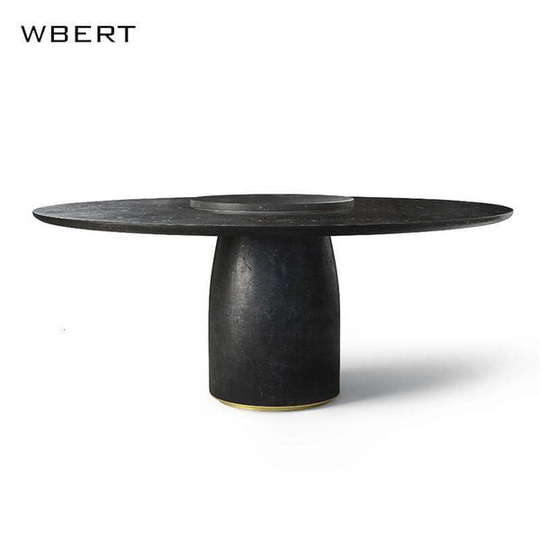 Wbert Stone Table Set Small Ndic Round Marble F Modern Living Room Solid Dining
