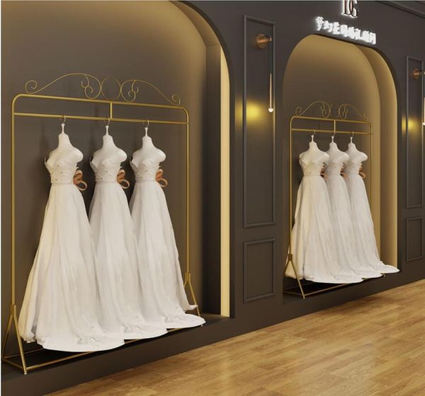 Wedding dress display rack for high-end photo studios and commercial furniture in clothing stores