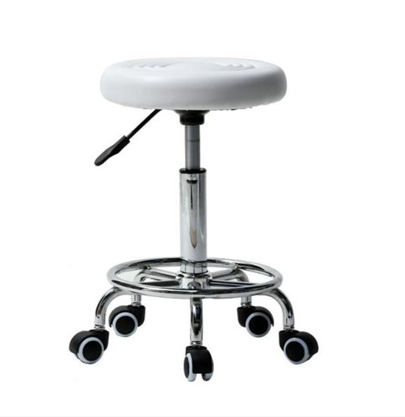 White bar stool with rotating lines for 2022 furniture fashion