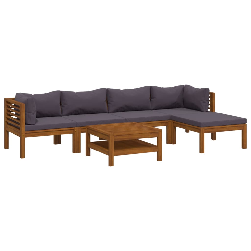 Wooden Lounge Set Dark grey