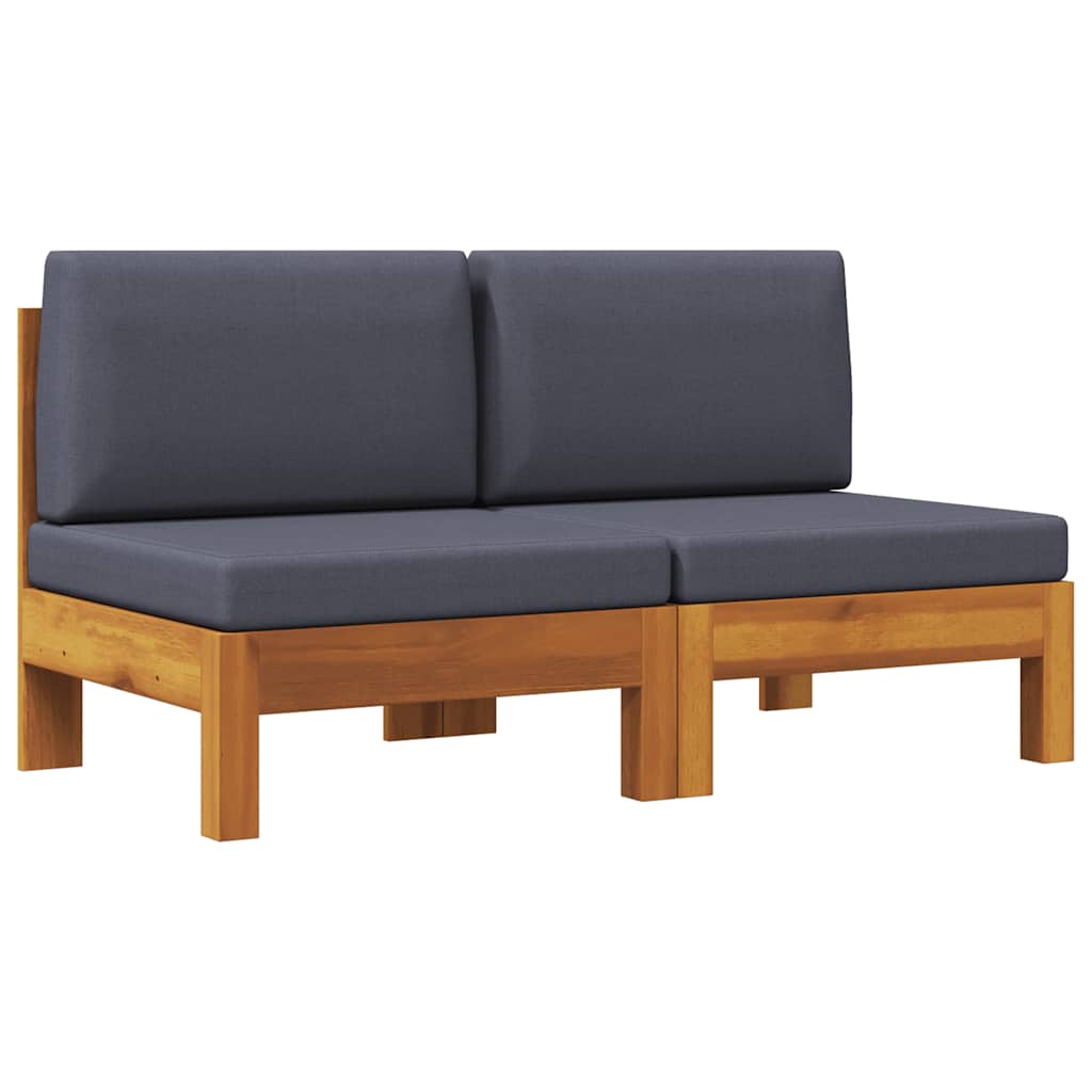 Wooden Sofa Dark Grey Solid acacia wood with an oil finish Medium