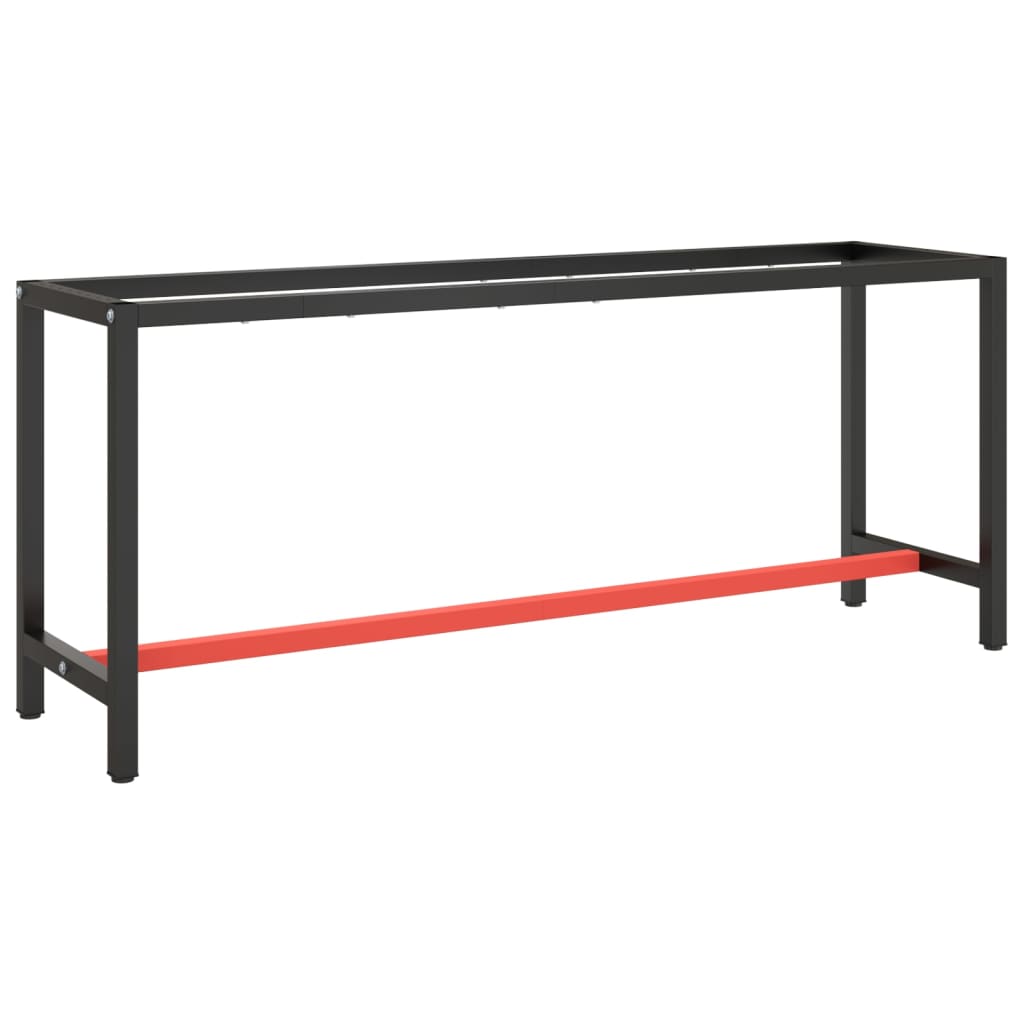 Work Bench Frame Matte Black and Red Powder-coated metal Large