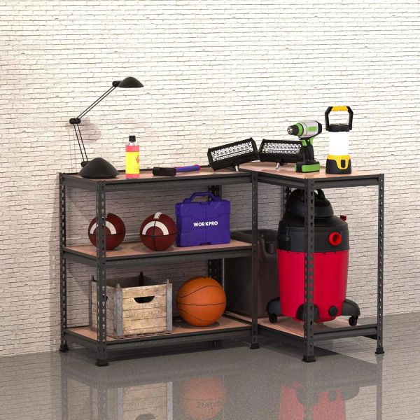 WORKPRO 68" Ultra Wide 4-Tier Heavy-Duty Metal Garage Shelving Unit, 68"W x 24"D x 65"H, 7200 LB Capacity Storage Rack